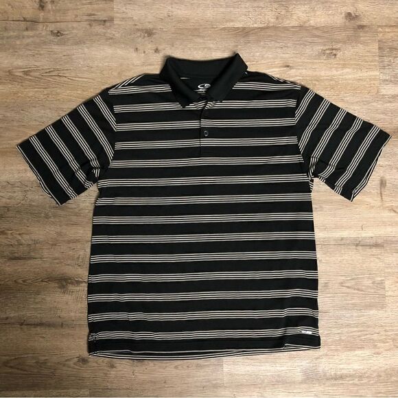 Columbia Men’s Black & Cream Polo Shirt Size L - Picture 1 of 7